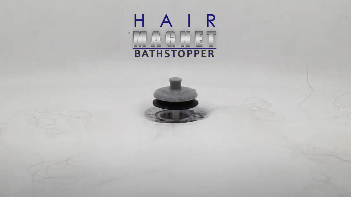 Load video: Hair Magnet Bathstopper